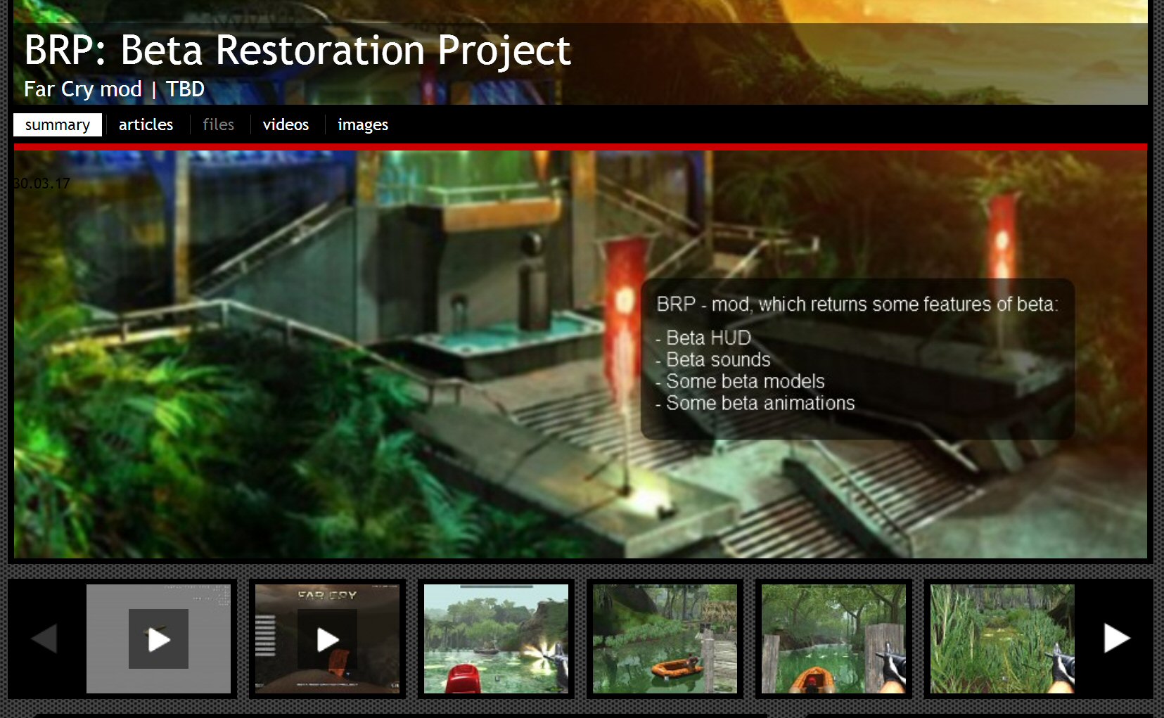 Forums Far Cry Mods Beta Restoration Project Crymods